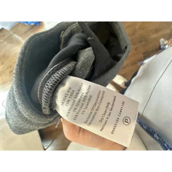 ATM Anthony Thomas Melillo Ponte Slim Pants Sz 4 Gray Mid Rise Cuffed M0348 - Picture 11 of 15